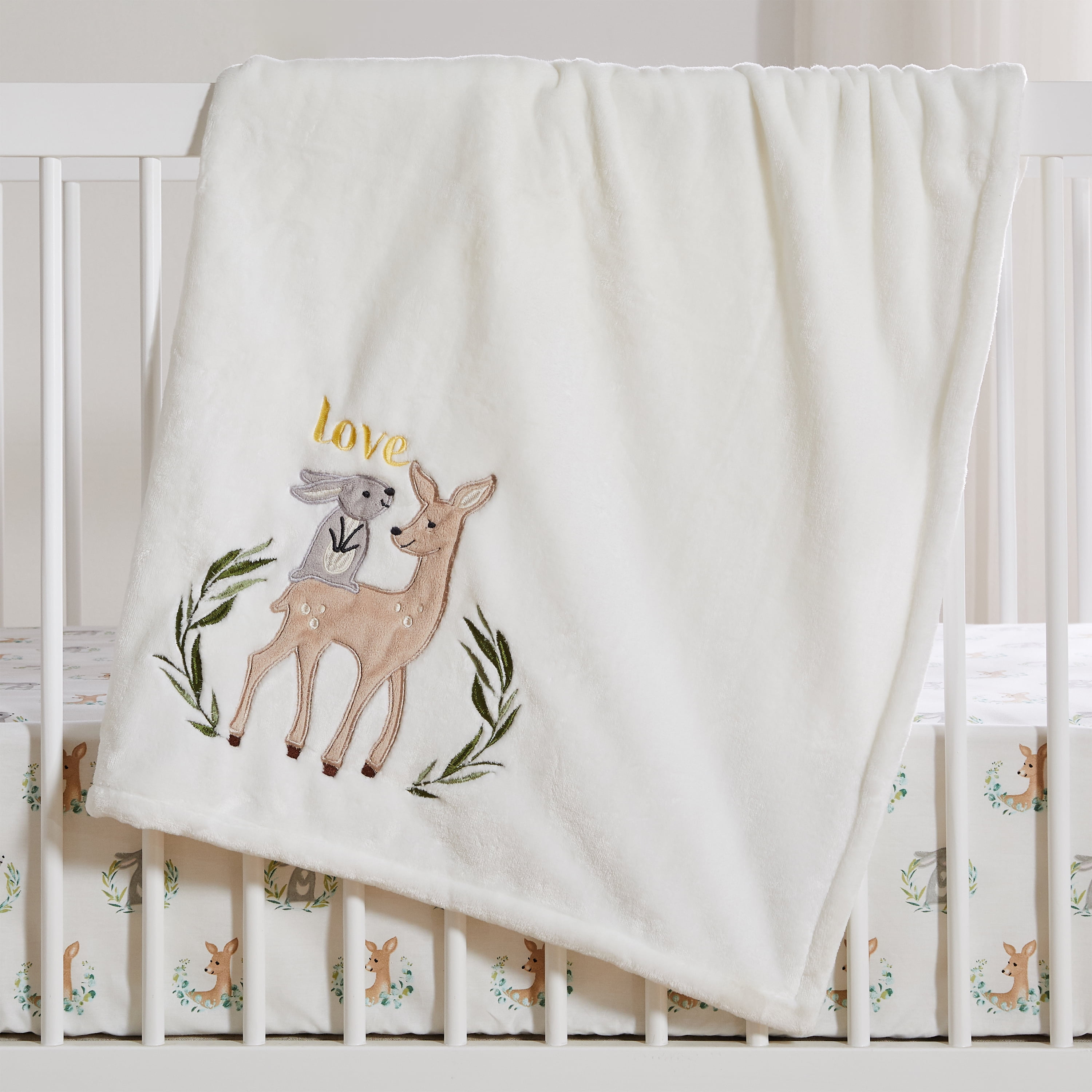 Levtex Baby Woodland Pals 5 Piece Forest Deer Animal Nursery Crib Bedding Set Walmart