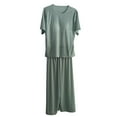 thumbnail image 4 of Baberdicy Women's Ice Silk Pajama Set - Lightweight Cooling Sleepwear for Summer Green Xl, Women's Summer Thin Cold Ice Home Clothes, 4 of 4