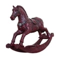thumbnail image 3 of Rocking Horse Statue Creative Animal Photo Props Collections Art Ornament Horse Red, 3 of 9