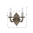 thumbnail image 3 of Crystorama Paris Market 2 Light Venetian Bronze Sconce - 10'' W x 9.5'' H x 5'' D, 3 of 3