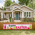 thumbnail image 4 of Colorful Easter Bunny Egg Star Design Happy Easter Banner Party Backdrop Decorations for Easter Party Easter Decoration Photography Props Family Gatherings, 4 of 7