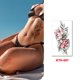 thumbnail image 3 of 6 uds arte tatuaje falso impermeable flor desechable tatuaje pegatinas para niños niñas, 3 of 9