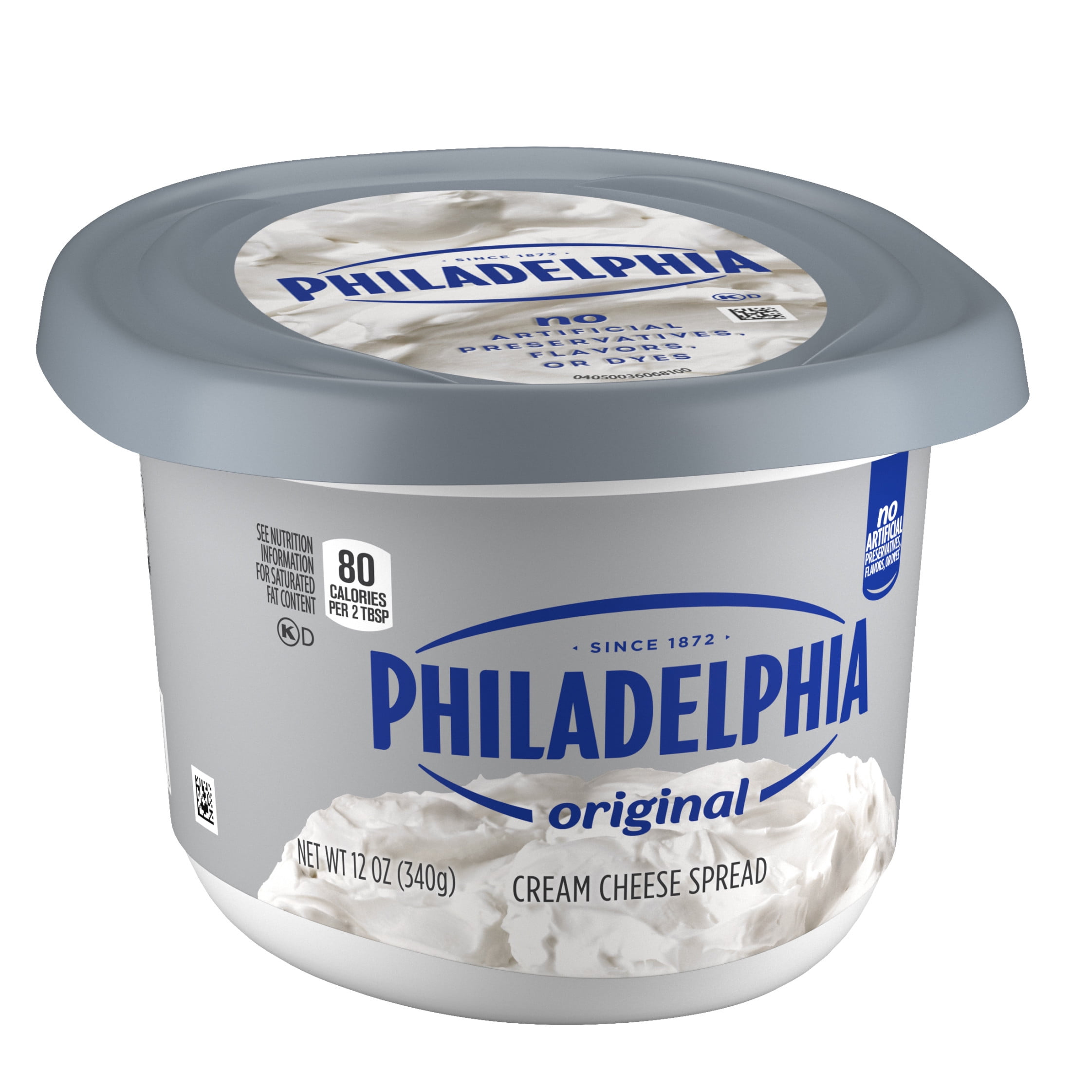 Philadelphia Cream Cheese Spread, 1 Tub, for Smooth, Spreadable Mornings, Original, No Artificial Preservatives, Flavors or Dyes, 12 oz