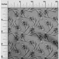 thumbnail image 2 of oneOone Polyester Spandex Gray Fabric Floral Sewing Material Print Fabric By The Yard 56 Inch Wide, 2 of 5