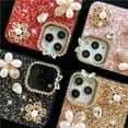 thumbnail image 2 of Fashion Shiny Diamond Encrusted Phone case Thin and Light Shockproof Soft Bumper for iPhone 12 13 11 14 Pro Max Mini XR X XS 7 8 14 Plus SE Protective Back Cover(Pink,iPhone 14), 2 of 8
