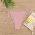 thumbnail image 2 of Women Bikini Bottoms Full Coverage Bikini Bottom Pink Mid Rise Swim Bottoms Beach Swimwear, 2 of 6