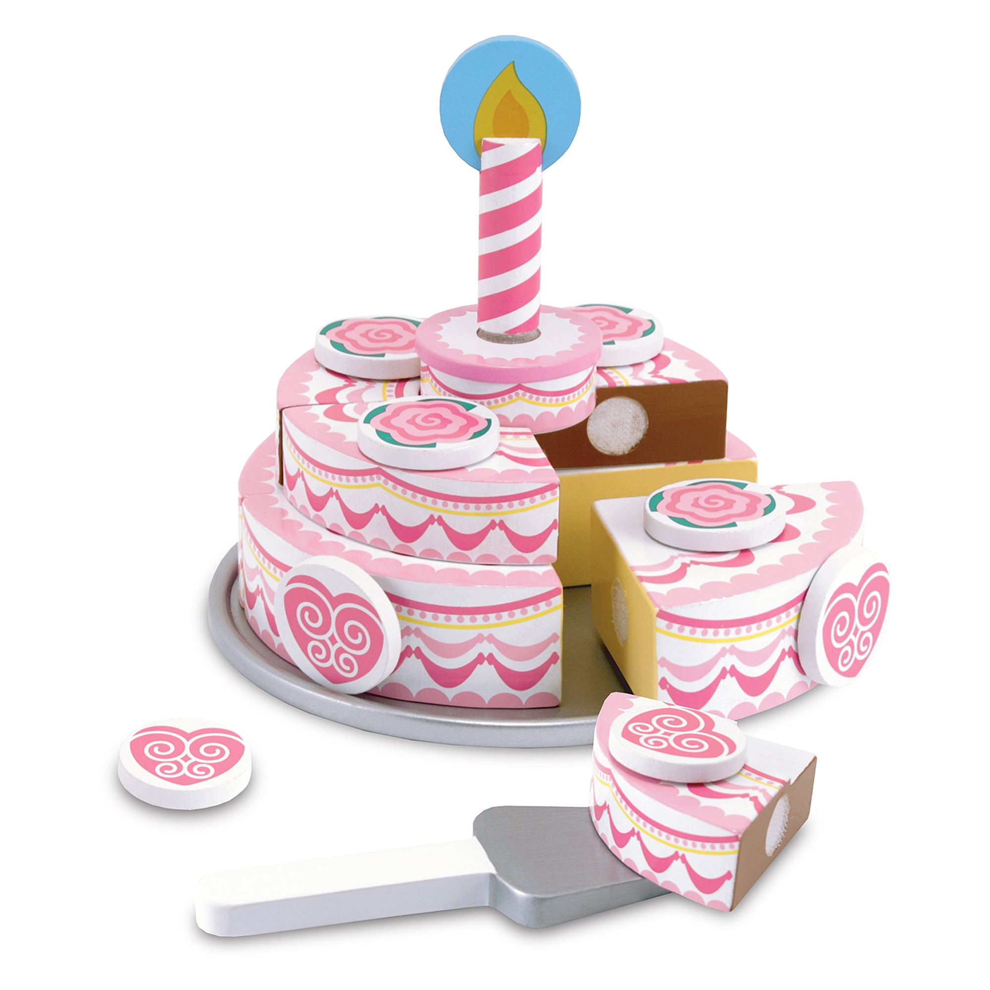 Melissa & Doug 511 Birthday Party Wood Set Play Cake Food PreK for sale online 