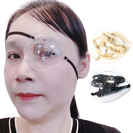 AMZVIO 2pcs Eye Shield After Cataract Surgery,Eye Shield for Sleeping after Surgery,Extended Elastic Band Longer & Wider for Adults Eye Protectiton Clear Eye Patch
