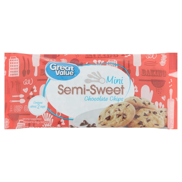 Great Value Mini SemiSweet Chocolate Chips, 12 Oz. Bag