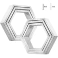 thumbnail image 6 of Hexagon Floating Shelves Set of 6 Honeycomb Shelves for Wall, Gray White, 6 of 7