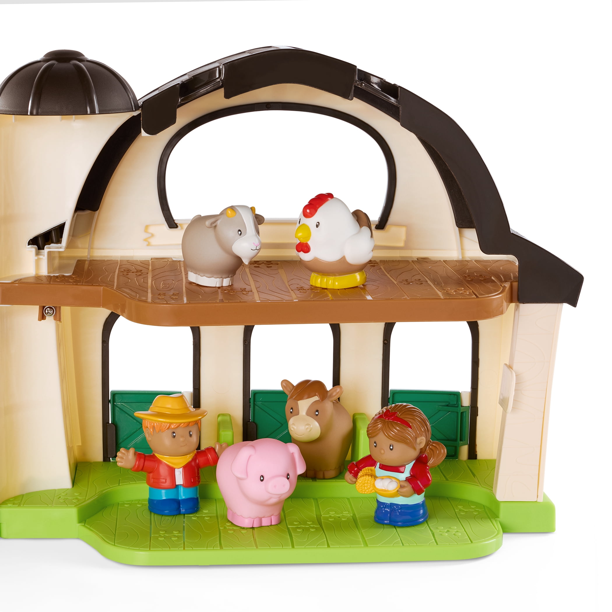 Battat My First Barn Birch White Foldable Farm Playset for 18 Months +