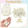 thumbnail image 2 of Uxcell 52 Paquete de Parches de Letras de Chenilla, Parches de Chenilla Autoadhesivos A-Z, Stickers de Parches Bordados para DIY Ropa de Tela, Zapatos, Bolsas, Blanco, 2 of 6