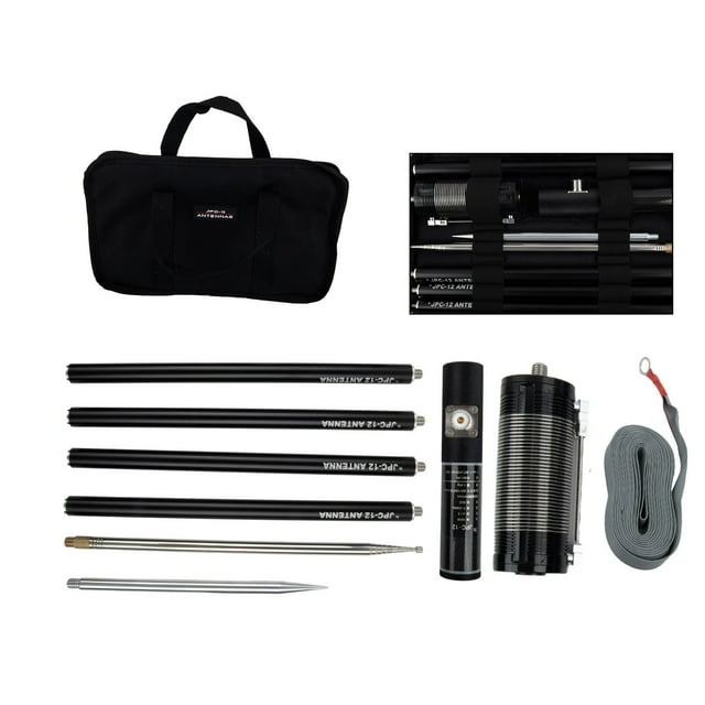 BTOER 7MHz 50MHz 100W PAC12 HF Portable Shortwave Antenna for GP QRP For Ham Radio Easy Setup with Telescopic Feature