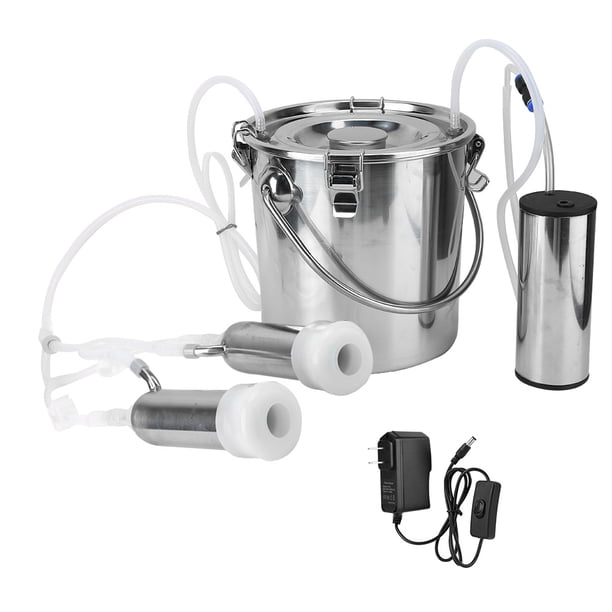Juego De Ordeño De Cabra De Acero Inoxidable, Kit De Ordeño De Vaca De 5 L, Kit De Ordeño De Cabra De 5 L, Para Rancho Para Suministros De Manejo De Ganado De Granja, EOTVIA Cow Milking Kit