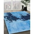 thumbnail image 2 of Ahgly Company Indoor Rectangle Abstract Blue Eyes Blue Abstract Area Rugs, 2' x 4', 2 of 6