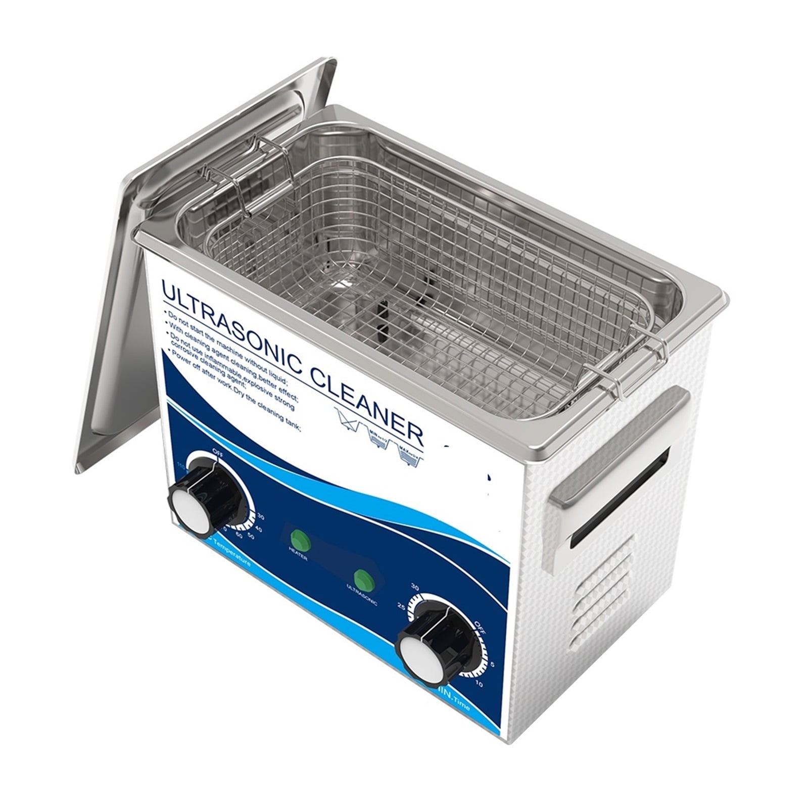 3L Ultrasonic Cleaner 180W Powerful Temperature Knob 40khz Spare Parts Oil Rust Removal Surgical Clinic Dental Tools ,Strong Cleaning