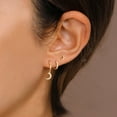 thumbnail image 2 of Hoop Earrings for Women-14k Gold-plated Moon Star Butterfly Heart Clover Snake Tiny Stud Huggie Hoop Dainty Stack Earrings Set for Women, 2 of 10