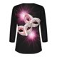 thumbnail image 5 of Fiudx Liquidación de Ahorros de Verano Blusa de Manga 3/4 Corta Estampada a La Moda para Mujer, Blusa Informal con Cuello Redondo, 5 of 5