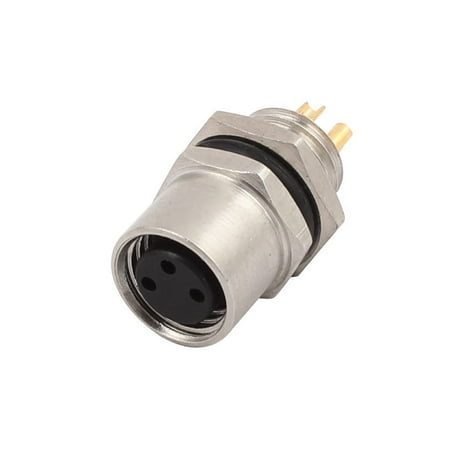 - Unique Bargains M8-3 30V 4A 3P 8mm Thread Flange Female Waterproof Cable Connector