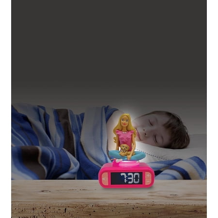Nightlight Alarm Clock with LCD Screen and Melodies for Kids Bedroom