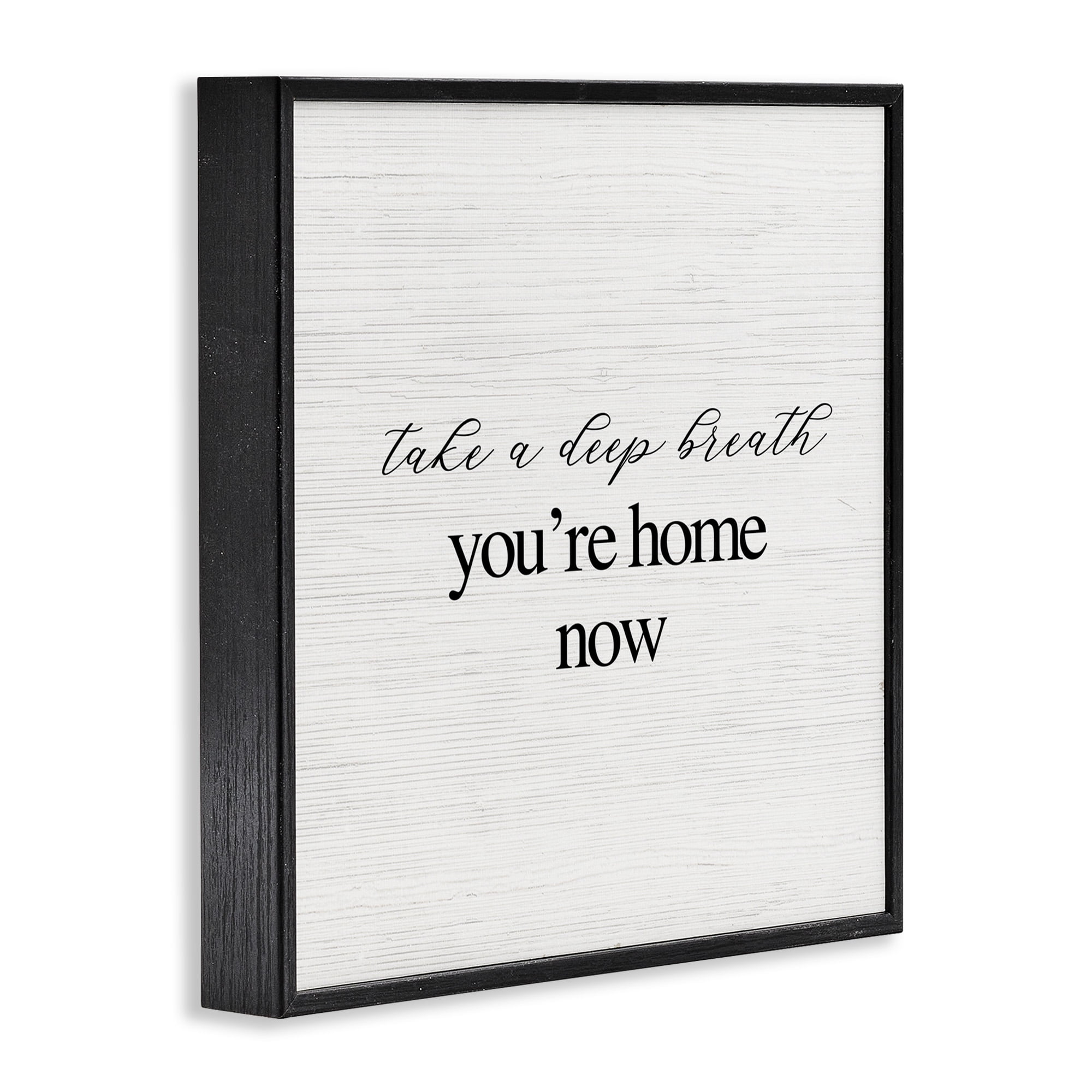 Stupell Industries Home Now Minimal Phrase Typography Painting Black Framed Art Print Wall Art, 24 x 24