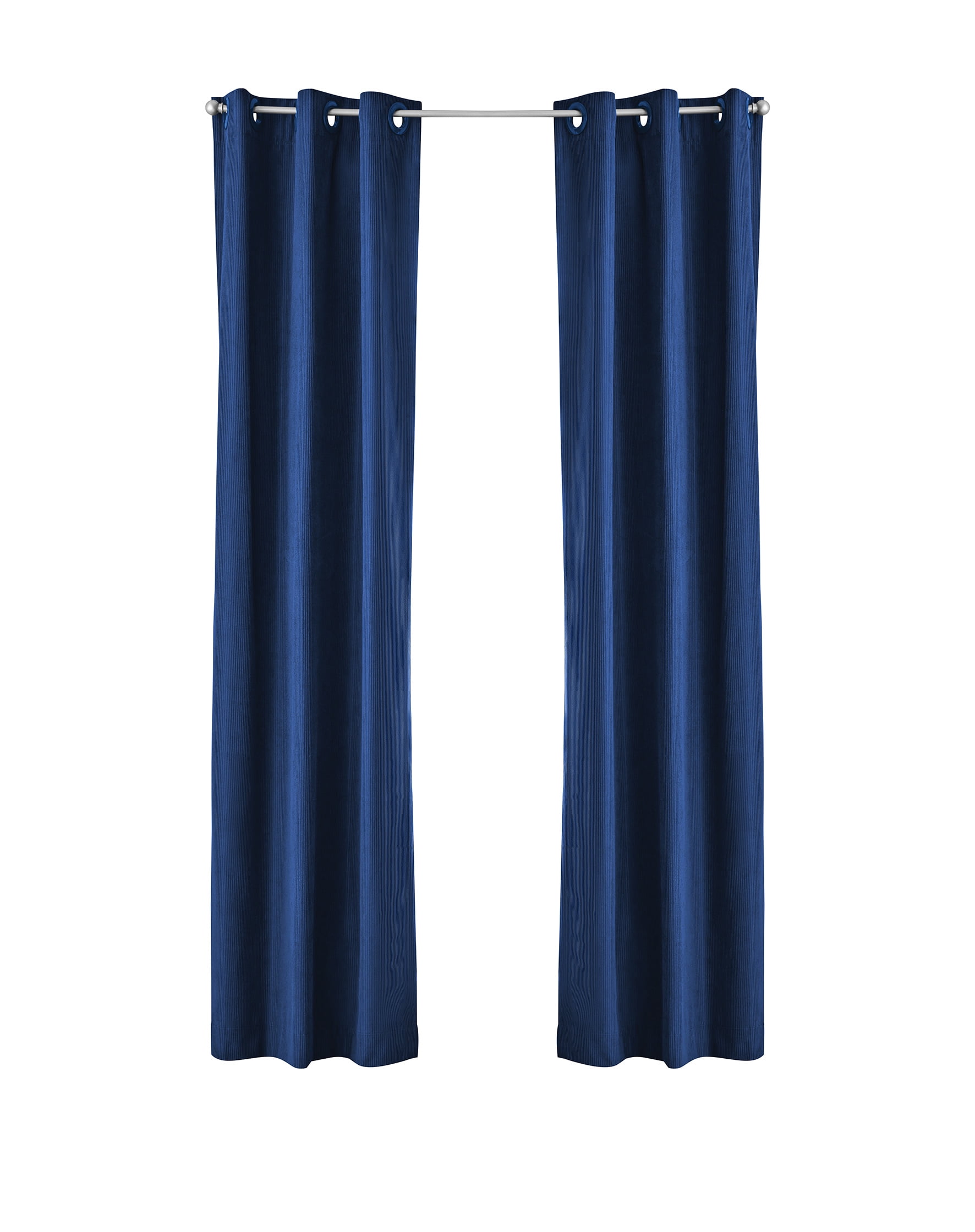 (2 pack) Your Zone Corduroy Blackout Grommet Curtain Panel,1 Panel, Stadium Blue, 38"W x 84"L