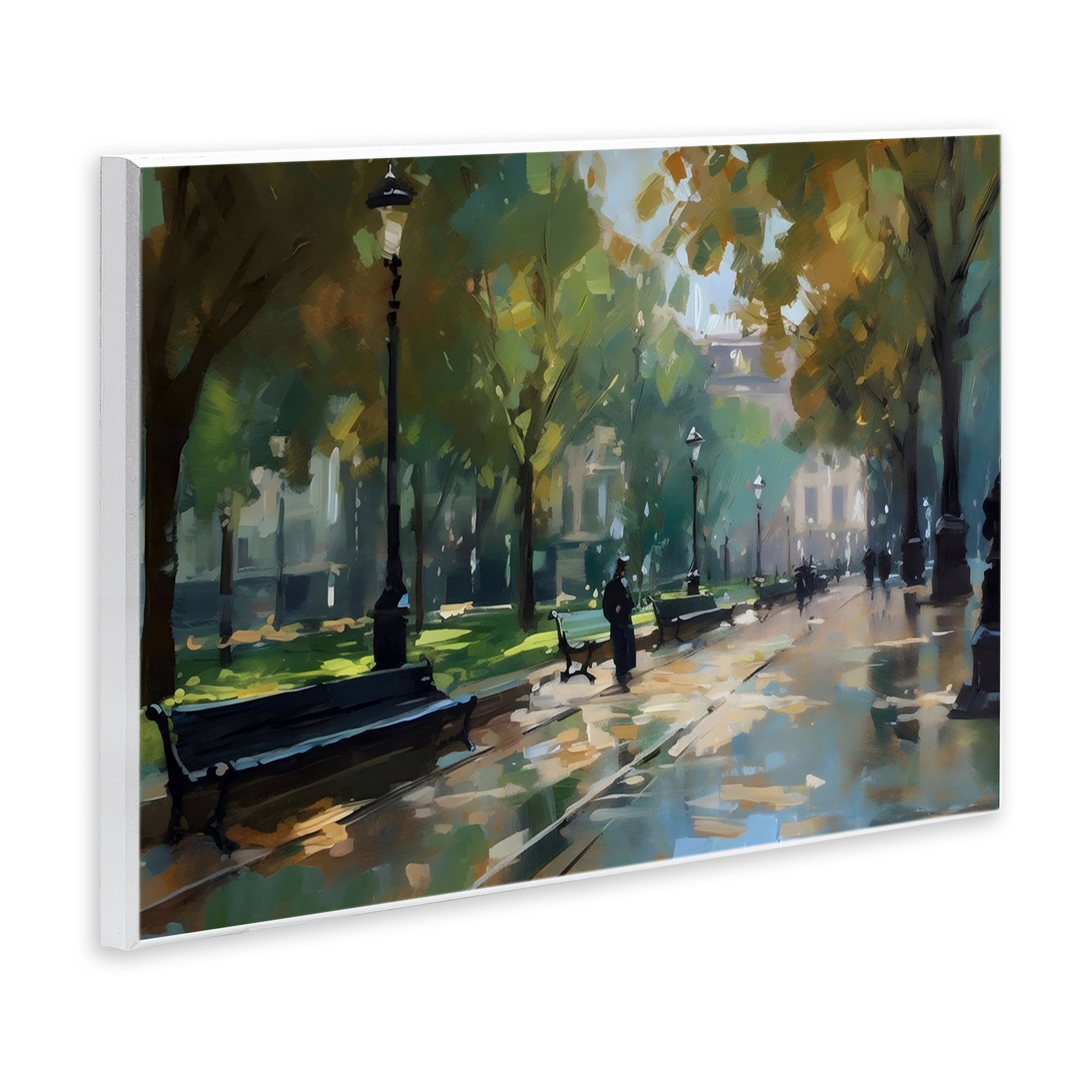 Stupell Industries Park Promenade on Rainy Day Wall Plaque Art, design by Creative Studio