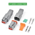 thumbnail image 2 of Electrical Wire Connector Plug 8 Sets 2 Pin 16-20AWG Waterproof Sealed Auto Gray Male and Female Terminal Connectors, 2 of 6