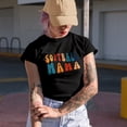 thumbnail image 2 of Softball Mama, Sports Themed, Groovy Retro Wavy Text Merch Gift, Black T-Shirt, Large, 2 of 5