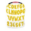 ECZJNT English alphabet numerals yellow Golden balloons Nursing Cover Baby Breastfeeding Infant Feeding Cover Baby Car Seat Cover