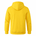 thumbnail image 4 of Mens Hoodie Long Sleeve Drawstring Solid Loose Fit Hooded Sweatshirt Trendy Fall Winter Soft Comfy Casual Pullover Top with Pocket Yellow 3XL, 4 of 4