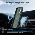 thumbnail image 3 of for iPhone 16 Pro Max Case, Compatible with MagSafe, Shockproof Military-Grade Protection, Magnetic Phone Case for iPhone 16 Pro Max, Classic Hybrid Case (HaloLock), Clear,Green, 3 of 5