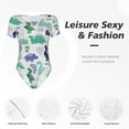 thumbnail image 6 of Fotbe Dinosaur Women's Crew Neck Short Sleeves Bodysuit Tops Round Neck Slim Sleeveless Soft Comfortable Basic-Medium, 6 of 9
