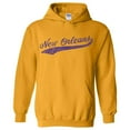 thumbnail image 4 of UGP Campus Apparel New Orleans Baseball Script - Hometown Pride, Pitcher Hoodie - Small - Gold, 4 of 6