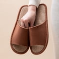 thumbnail image 2 of Wensltd Women Slippers Wide Strap Slide Slippers Open Toe House Slippers Solid Color for Summer Indoor, 2 of 5