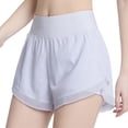 thumbnail image 3 of CNKOO Women Elastic High Waist Solid Color Quick-Dry Running Sport Workout Summer Shorts, 3 of 10
