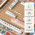thumbnail image 5 of Mahjong Mat 31.5" x 31.5" Floral Vibrant Colors Geometric Border Design Anti-Slip and Noise Reduction Symmetry Design Mahjong Tiles Table Cover for Dominoes Poker Card Board and Tile Games, 5 of 8