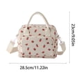 thumbnail image 3 of Lunch Bag for Women & Men, Insulated Lunch Box with Shoulder Strap Reusable Leakproof Lunch Tote Purse, Portable Thermal Cooler Bag for Work Picnic, Corduroy Pattern, 3 of 6