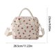 thumbnail image 3 of Bolsa de almuerzo de pana para mujer: bolsa térmica aislante con correa ajustable para el hombro, bolsa refrigeradora reutilizable a prueba de fugas para el trabajo, la escuela, picnics y viajes., 3 of 6