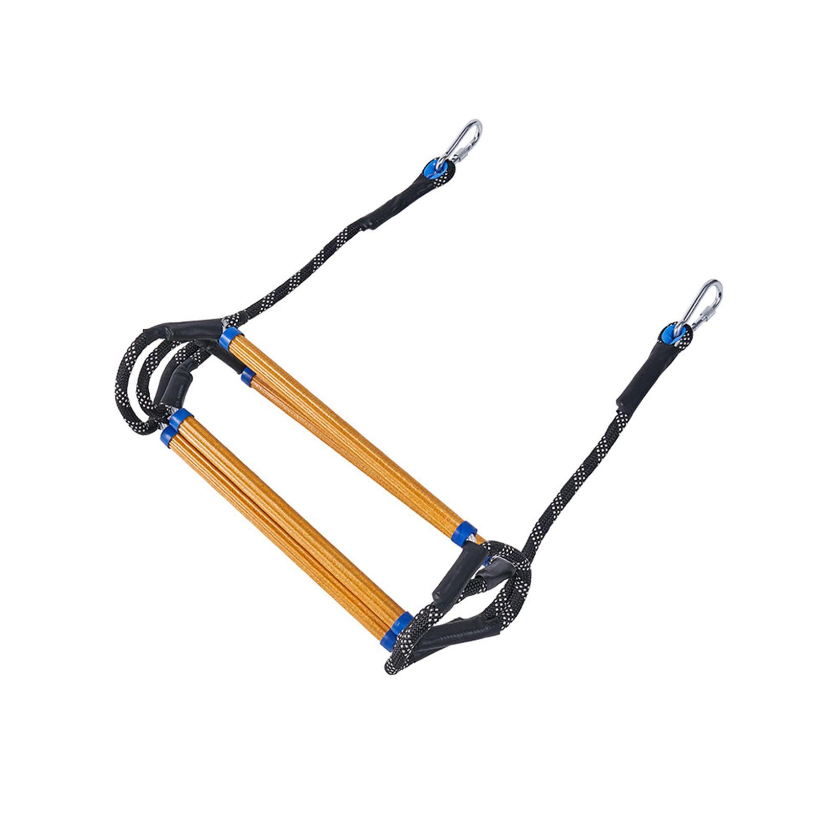Boat Rope Ladder, Climbing Ladders High Strength Boarding Rope Ladder Marine Rope Ladder Boat Ladder Extension for Motorboat, Kayak, Canoeing 4 Steps