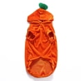 thumbnail image 2 of Aoznliie Dog Clothes, Halloween Pumpkin Furry Outfit for Small Cats, 9x15 inch Pet Costume for Halloween Party Decoration, Orange, 2 of 9