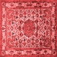 thumbnail image 1 of Ahgly Company Indoor Square Medallion Red Traditional Area Rugs, 8' Square, 1 of 4