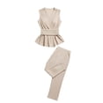 thumbnail image 4 of Iyufng 2 Piece Sets for Women Summer Business Casual Sets Shirt Outfit Sets, 4 of 5