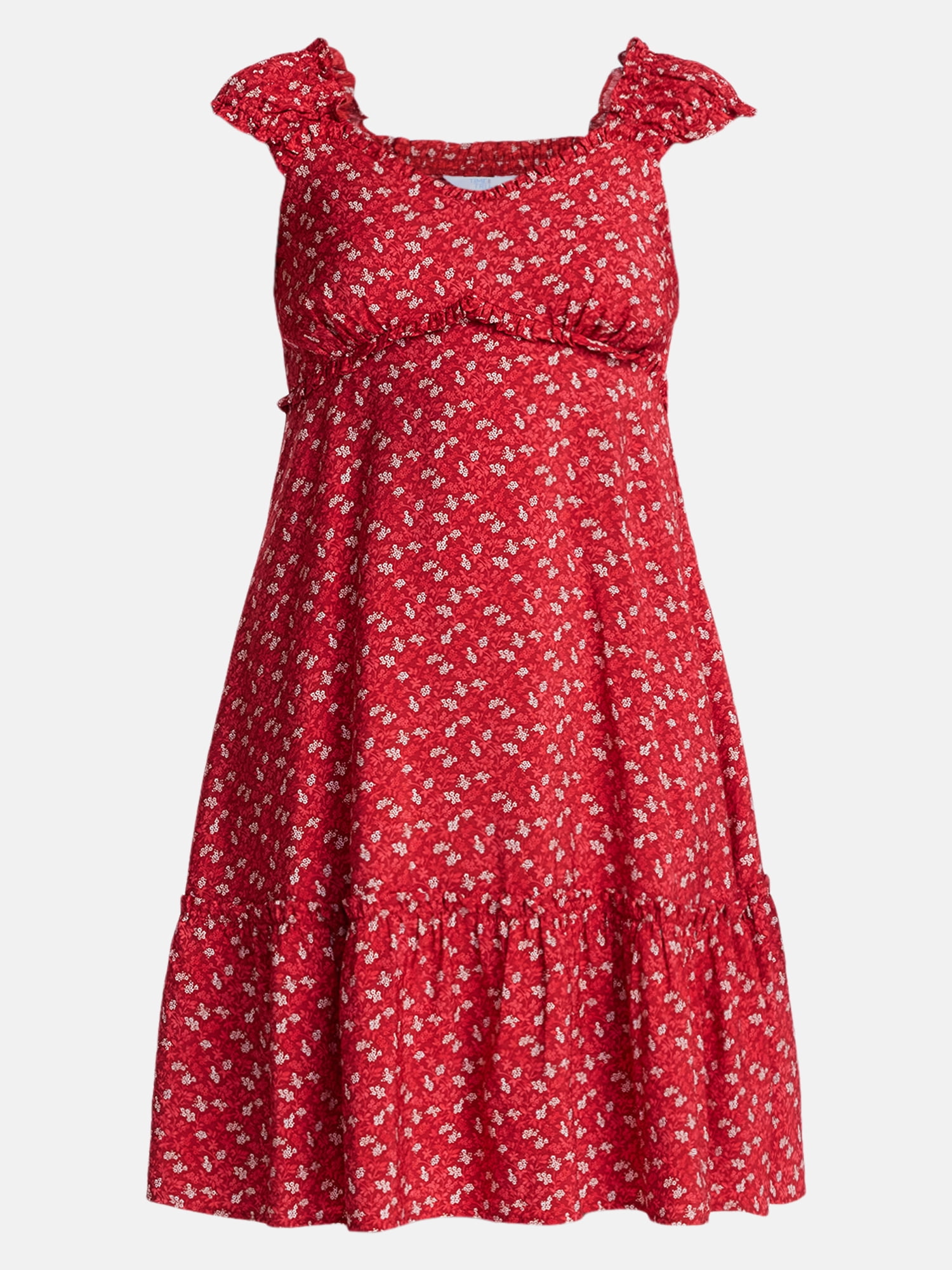 Time and Tru Women’s Empire Waist Mini Dress, Sizes XS-XXXL
