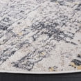 thumbnail image 3 of SAFAVIEH Toscana Fedelma Abstract Polyester Area Rug, Ivory/Grey, 6'7" x 6'7" Round, 3 of 7