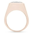 thumbnail image 5 of 3 1/4 Carat 10x8MM Emerald Cut Lab Created Moissanite Diamond Signet Wedding Band Ring For Men In 14K Rose Gold Over Sterling Silver (G-H Color,VVS1 Clarity,3.25 Ctw)-12, 5 of 7