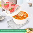 thumbnail image 4 of Cute Strawberries Oven Mitts 2 Pcs Pot Holders Sets Heat Resistant for Kitchen Cooking Baking 7"x9.8", 4 of 7