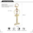 thumbnail image 2 of SURJDE Letter Keychains for Women Purse Charms for Handbags Crystal Initial Alphabet Pendant with Key Rings, 2 of 6