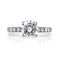 thumbnail image 2 of Stainless Steel Solitaire Round Cut Cubic Zirconia Promise Ring Size 9, 2 of 7