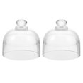 thumbnail image 1 of 2pcs Cake Glass Cover Dessert Dustproof Cover Cake Fresh-keeping Cover Food Cover, 1 of 8